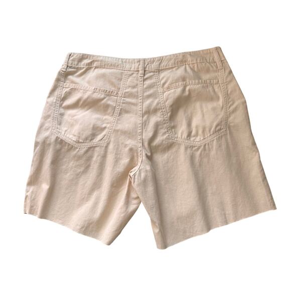 New FRAME Women's Washed Nude Pink Slouch Pocket Cotton Shorts Size 31 - Picture 3 of 6